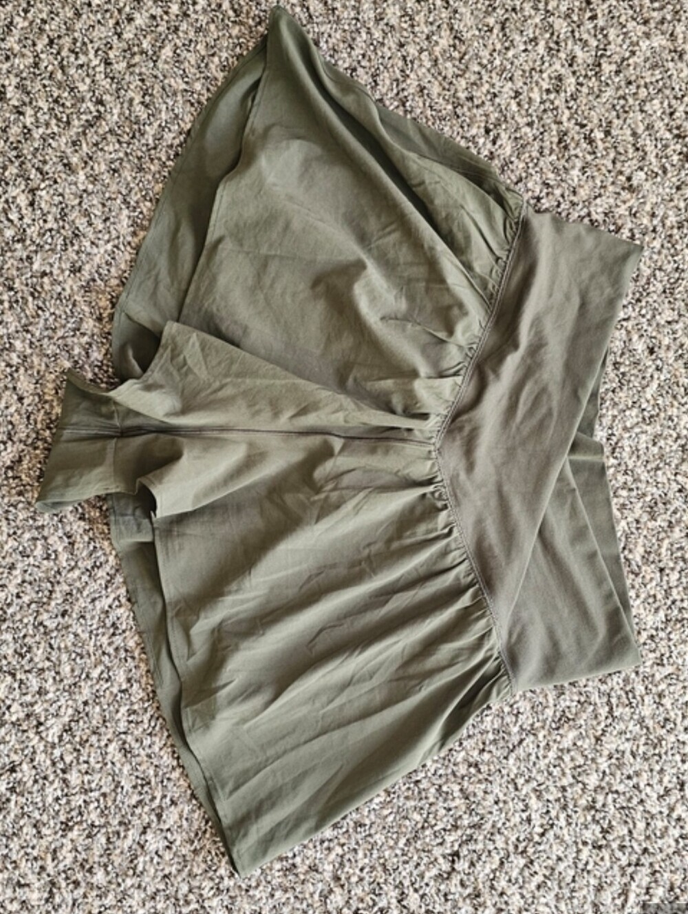 Aerie OffLine Olive Green Flowy Shorts Size L